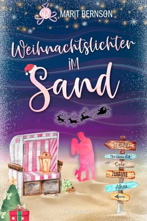 Weihnachtslichter im Sand